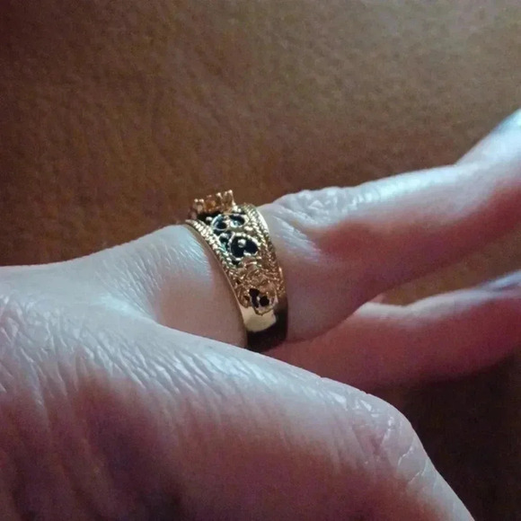 💙🌹Gold-plated Mother's ring. yellow - Picture 5 of 8